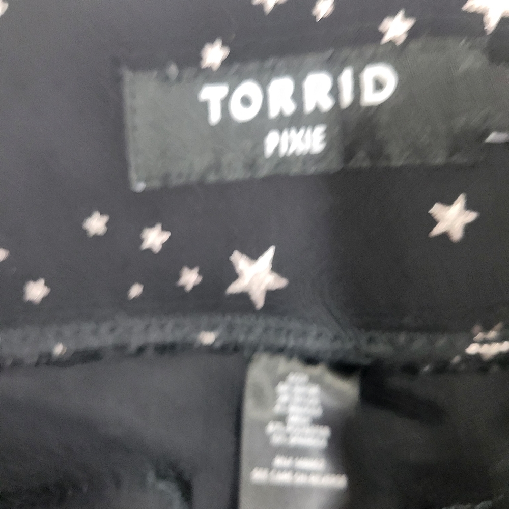 Torrid Pixie Legging 4r Black With Silver Star Pr… - image 5